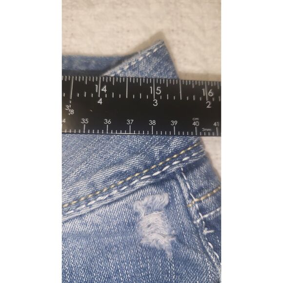 Amethyst Cropped Distressed Jeans Women's Blue EUC sz 13 - Picture 4 of 7